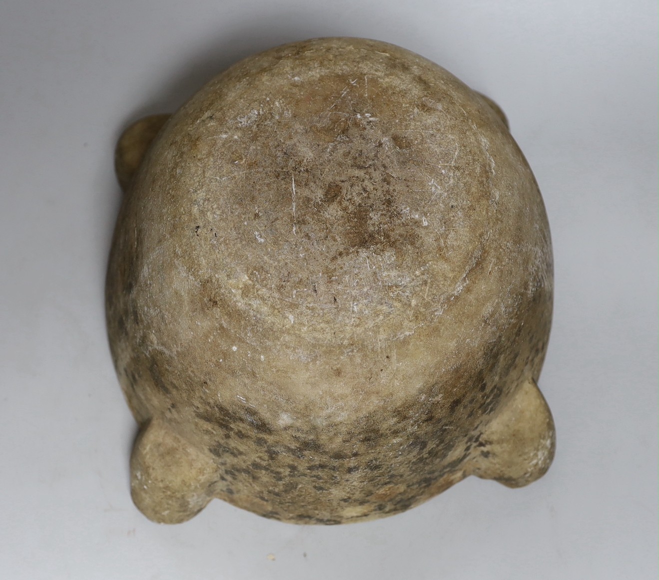 A 17th/18th century carved marble mortar, 31cm